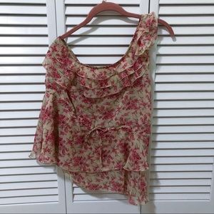Off The Shoulder Floral Blouse